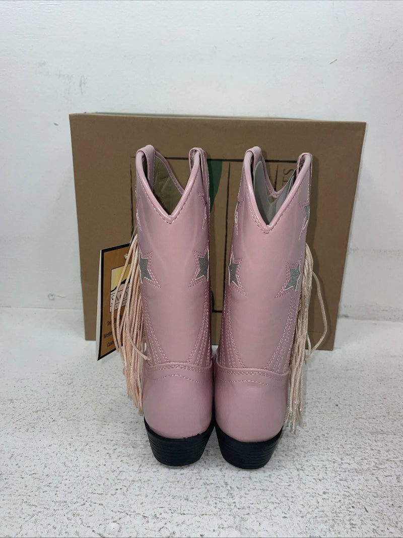 New Kids Pink With Fringe Smoky Mountain Cowboy Boots. 1058 C 13. 23-54