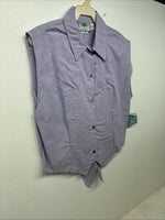 New Women’s Cowboy Threads Purple Sleeveless Button Up Small TT-20