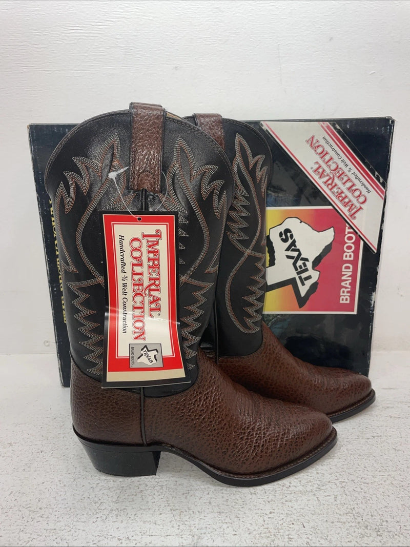 New Men’s Brown Texas Brand Cowboy Boots. M 631 8 D. 1-100