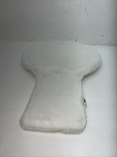 New Tough 1 White Wool Saddle Seat Cover #30-1001 PP-15