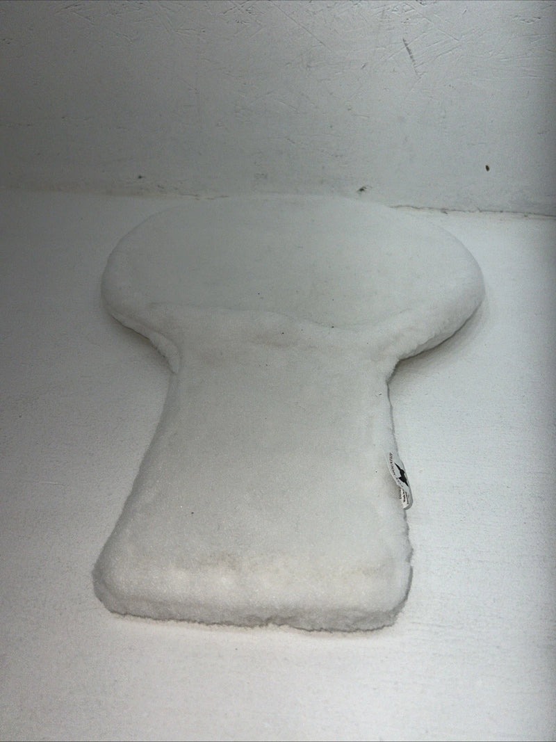 New Tough 1 White Wool Saddle Seat Cover #30-1001 PP-15