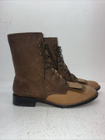 New Women’s Brown Lace Up Acme Cowboy Boots. C 4020 8.5 8 1/2 M. 15-20