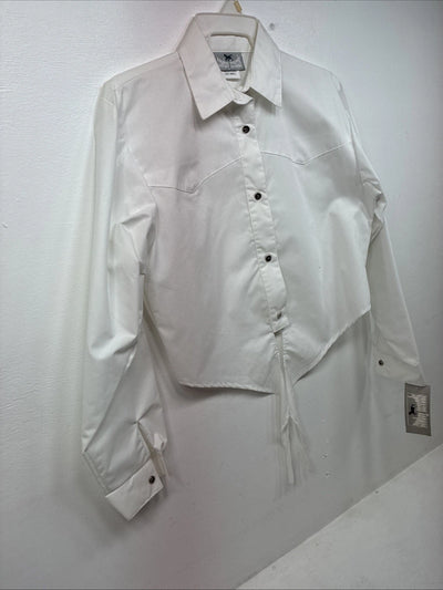 New Women’s Cowboy Threads White Long Sleeve Button Up Small DD-141