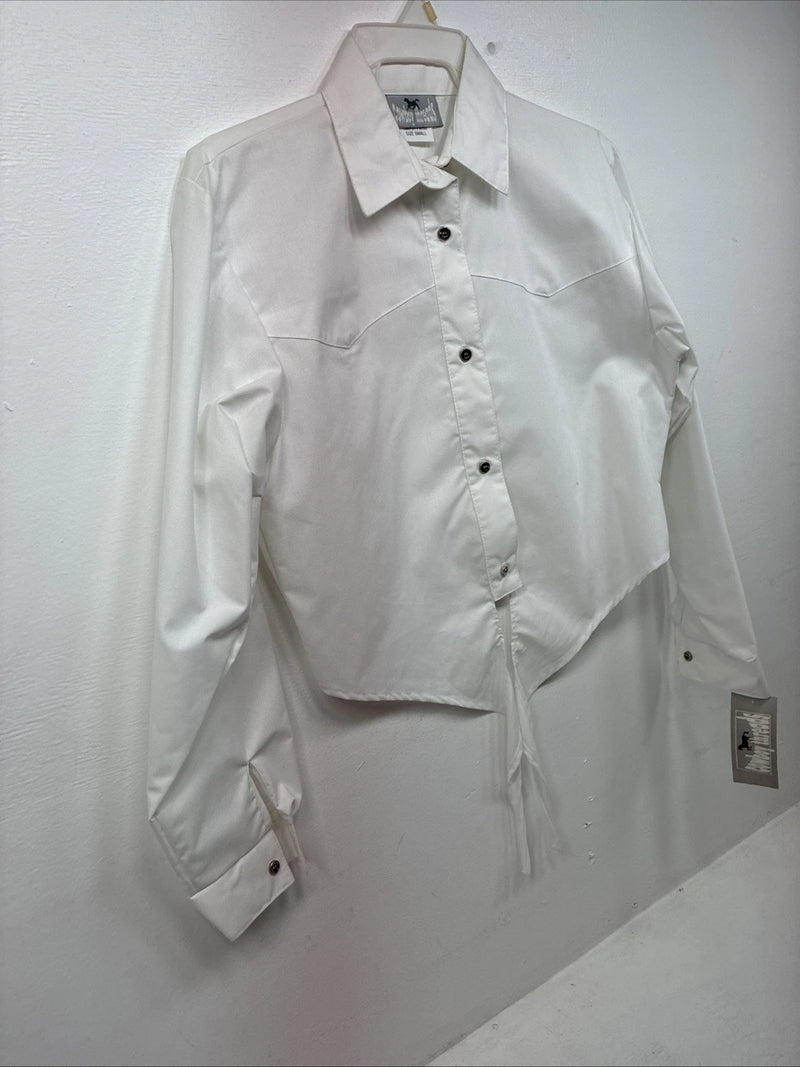 New Women’s Cowboy Threads White Long Sleeve Button Up Small DD-141