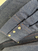 New Men’s Karman Blue Jean Long Sleeve Pearl Snap 14.5 Small AA-2