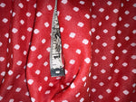 New Vintage Red Polka Dot Polyester Pants SS-67
