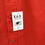 New Men’s ELY CattleMan Red short sleeve pearl snap 14.5 small B-72