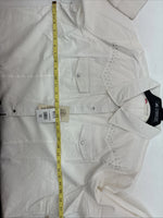 New Women’s Cumberland White Gem Long Sleeve Pearl Snap 3XL GG-89
