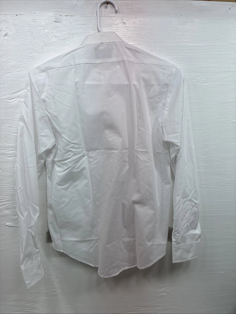 New Classix White Long Sleeve Button Up English Short Large Kids DD-8