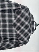 New Women’s Cumberland Black Plaid Long Sleeve Pearl Snap XL II-15