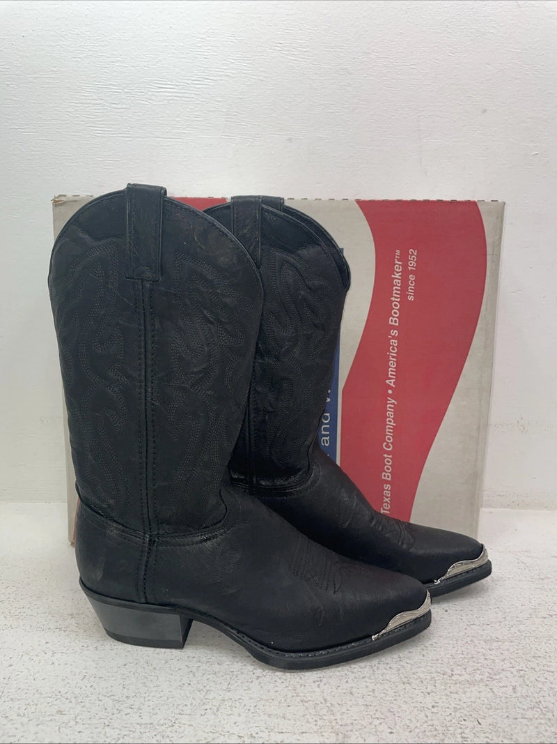 New Men’s Black Texas Brand Cowboy Boots. 7640 8.5 8 1/2 D. 1-106