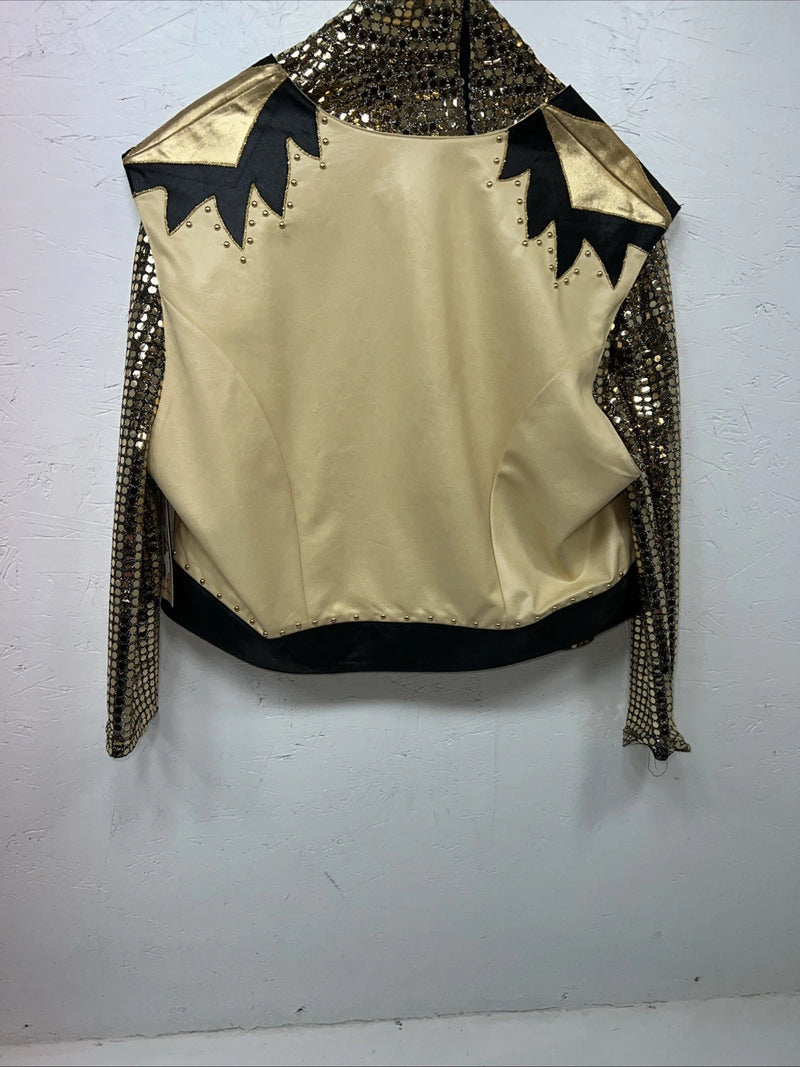 New Women’s 1849 Authentic Ranchwear Gold Cow Shirt And Vest 3X UU-6