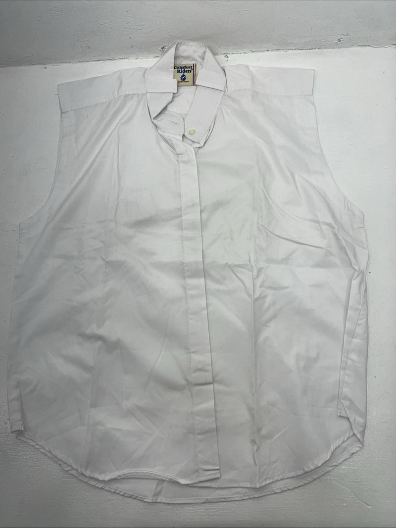 New Women’s White Comfort Riders Sleeveless Riding Shirt. 38 D-43
