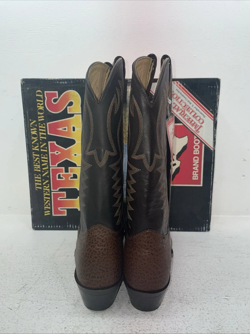 New Men’s Brown Texas Brand Cowboy Boots. M 631 9 D. 3-65