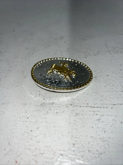New Children’s Gold Silver Bull Rider Belt Buckle. F-14