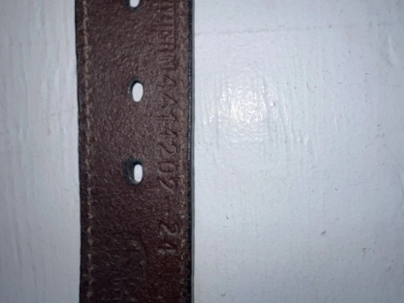 New Brown Genuine Leather Nocona Tooled And Pendent 24” Belt #N4414202 NN-76