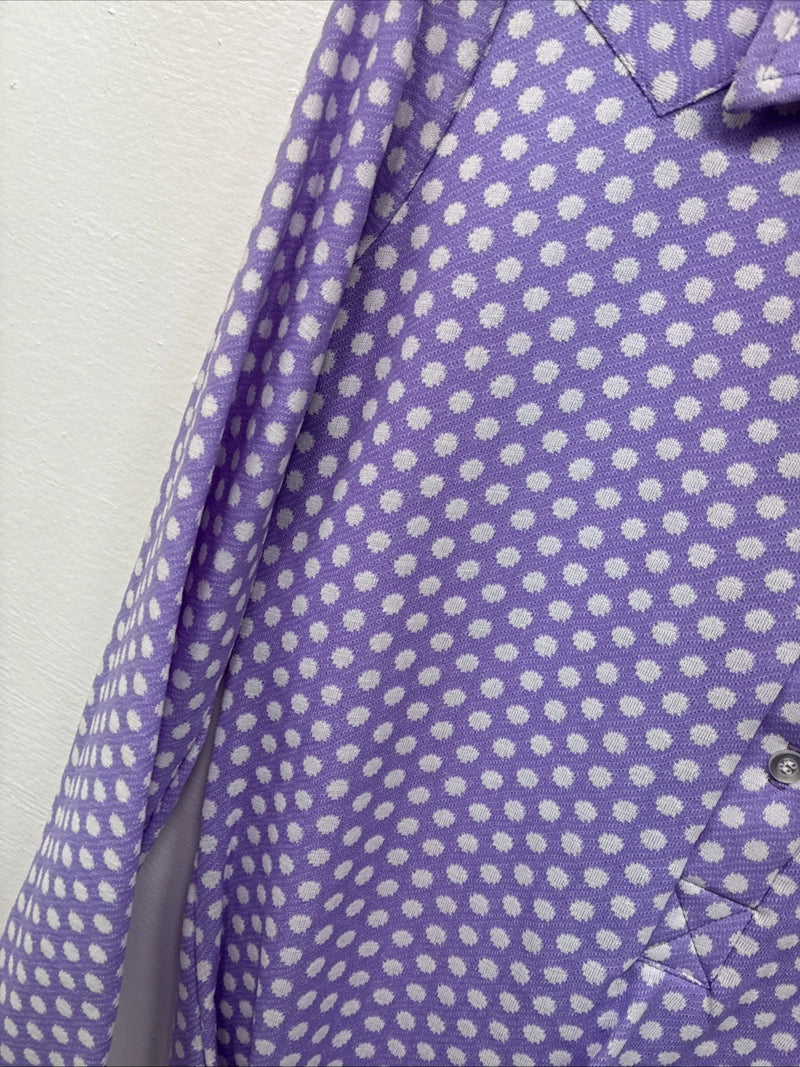 Me Women’s Panhandle Slim Purple Body Suit Long Sleeve Button Up Size 42 LL-43