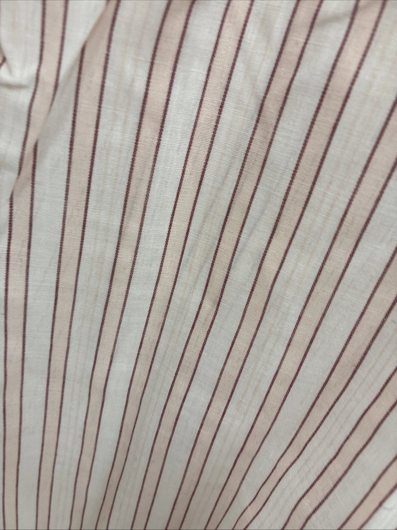 New Men’s Tem Tex Pink White Stripe Long Sleeve Pearl Snap 16 X 33 Large M-25