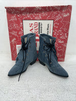 New Kids Blue Lace Up Texas Brand Cowboy Boots. C 9169161 13 D. 23-50￼