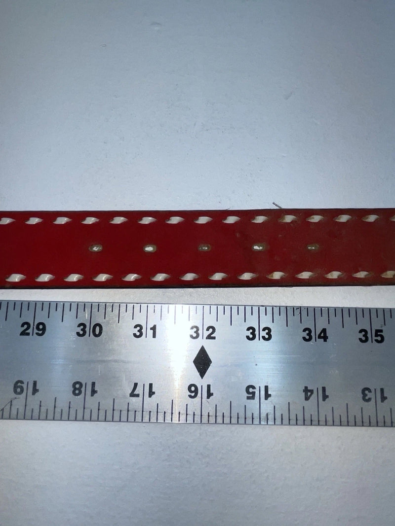 New Red Genuine Leather Nocona Stitched 32” Belt #7031 Z-35