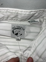 New Women’s Green Stripped On Course English Fitted Riding Shirt. Large G-20 