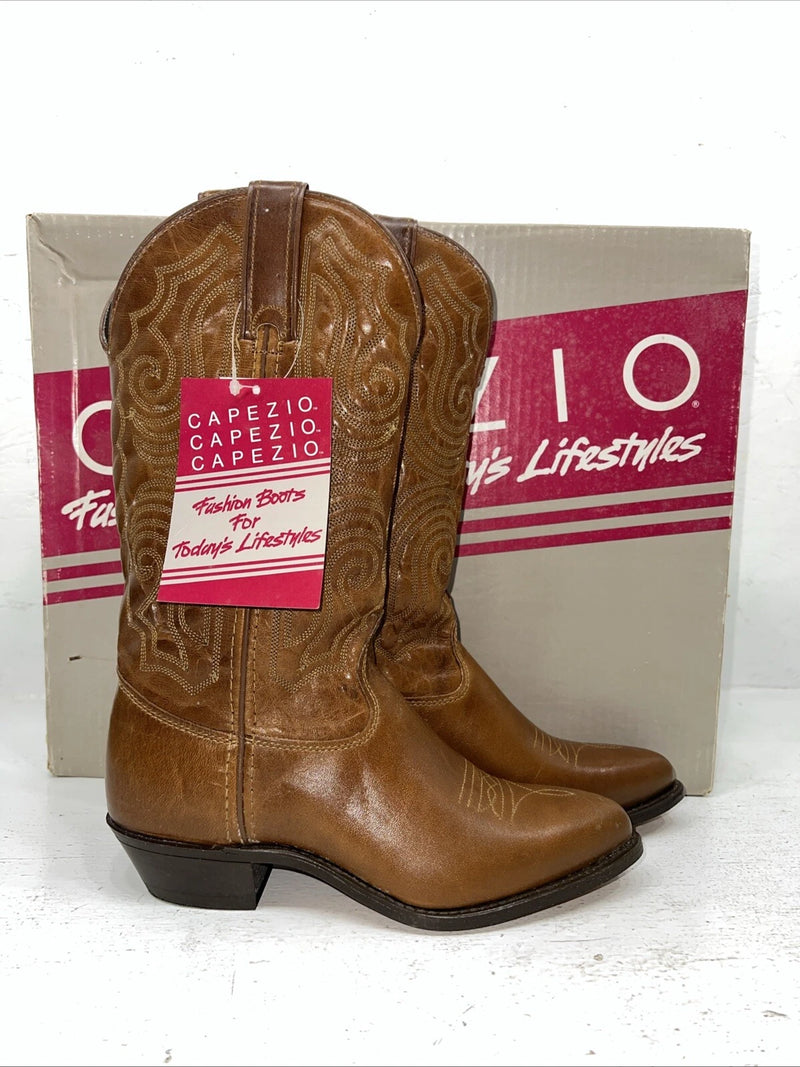 New Women’s Brown Capezio Cowboy Boots. L 394 6.5 6 1/2. 19-135