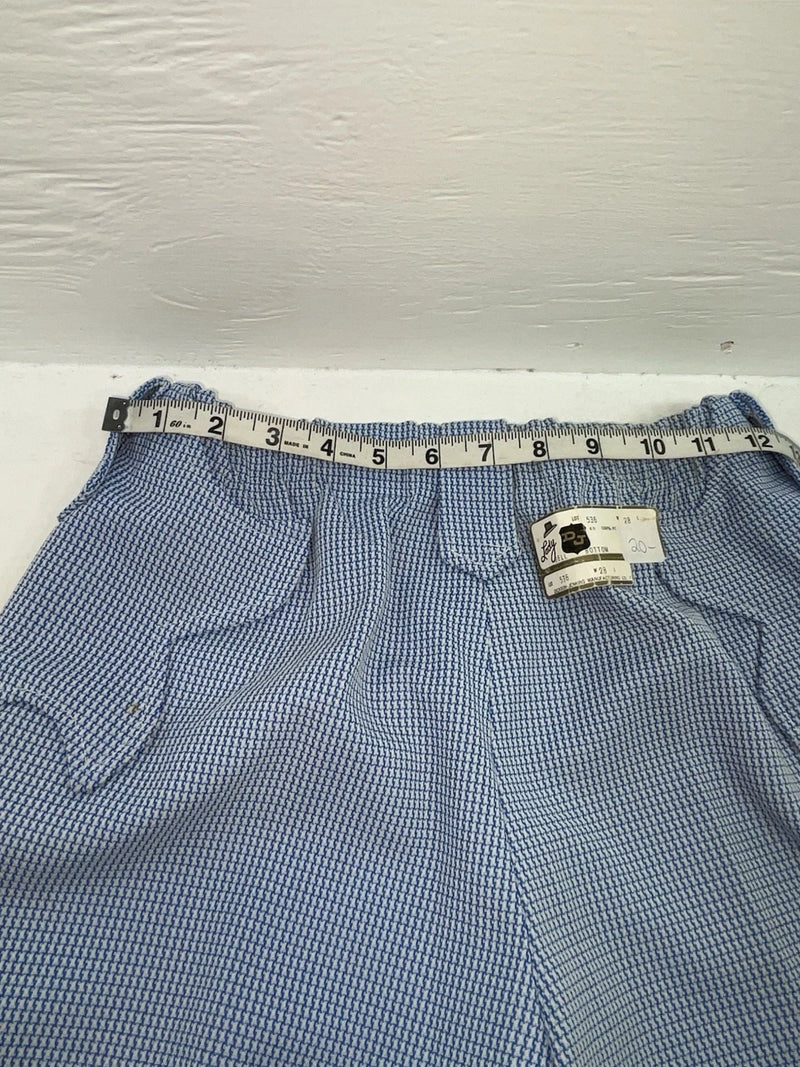New Vintage Blue Checkered Dickson Jenkins Polyester Pants #536 ZZ-41