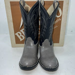 New Children’s Gray And Navy Bronco Cowboy Boots. 11.5 11 1/2 D. 24-100