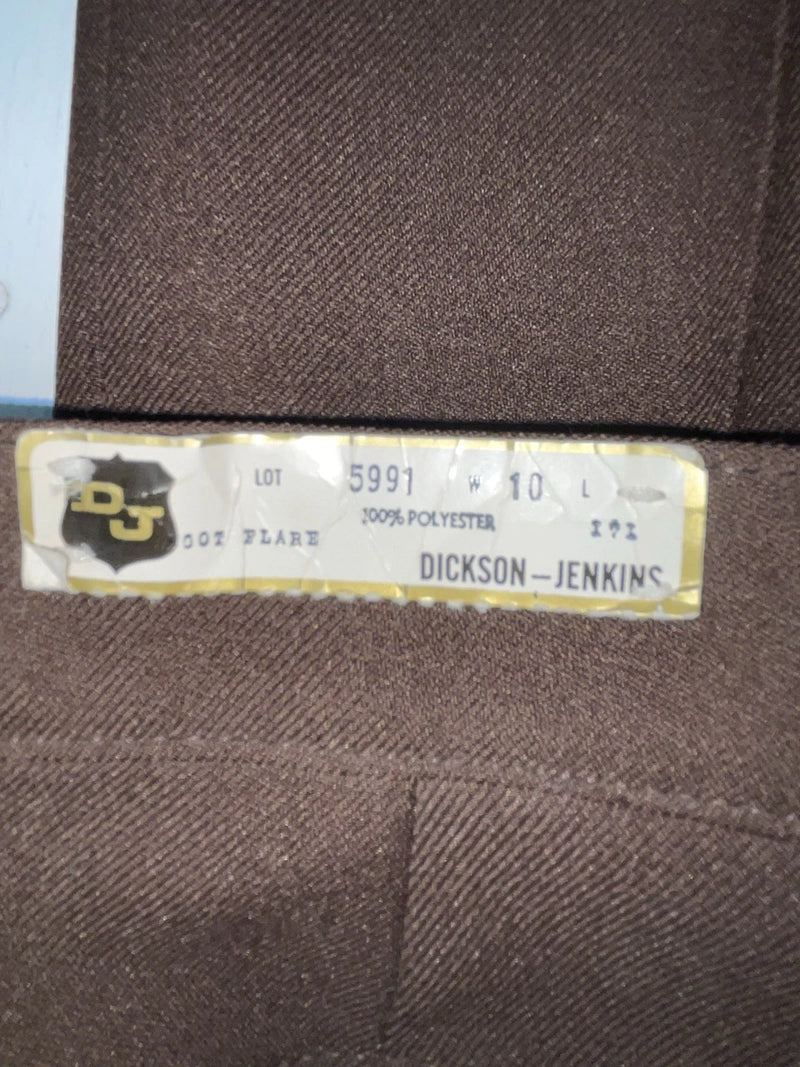 New Vintage Brown Dickson Jenkins Polyester Pants #5991 ZZ-59
