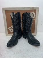 New Youth Black Bronco Cowboy Boots. B 1990 3.5 3 1/2 D. 24-139