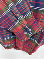 New Boys Twenty X Red Plaid Long Sleeve Pearl Snap XL DD-91