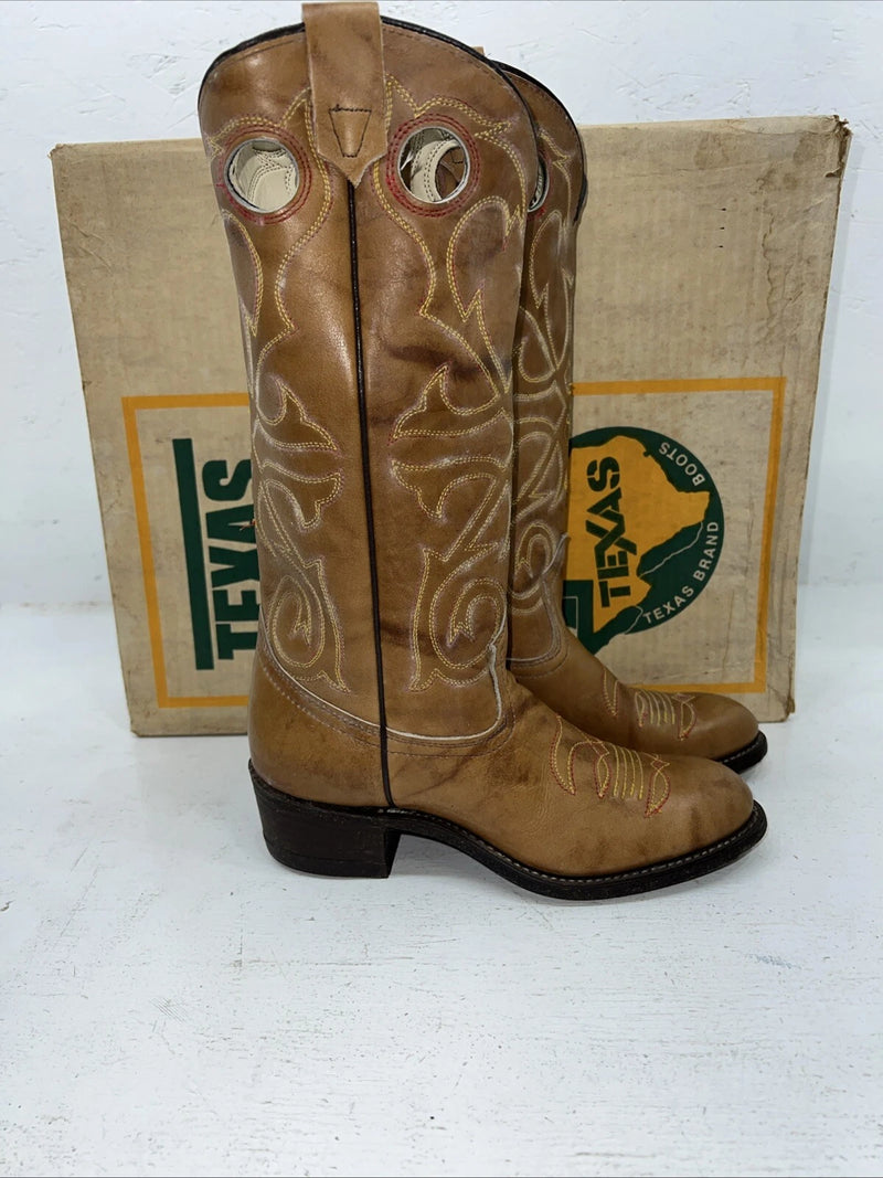 New Women’s Brown Texas Brand Cowboy Boots. L 195 6 M. 20-102