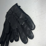New Black Leather Riding Show Gloves #24595K Q-500