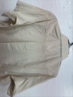 New Men’s White Horse Tan Stripe Short Sleeve Pearl Snap XL R-43