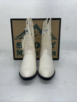 New Women’s White With Fringe Smoky Mountain Cowboy Boots. 1057 J 7 M. 18-47