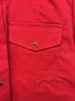 New Boys Western Express Red Long Sleeve Pearl Snap Medium DD-121