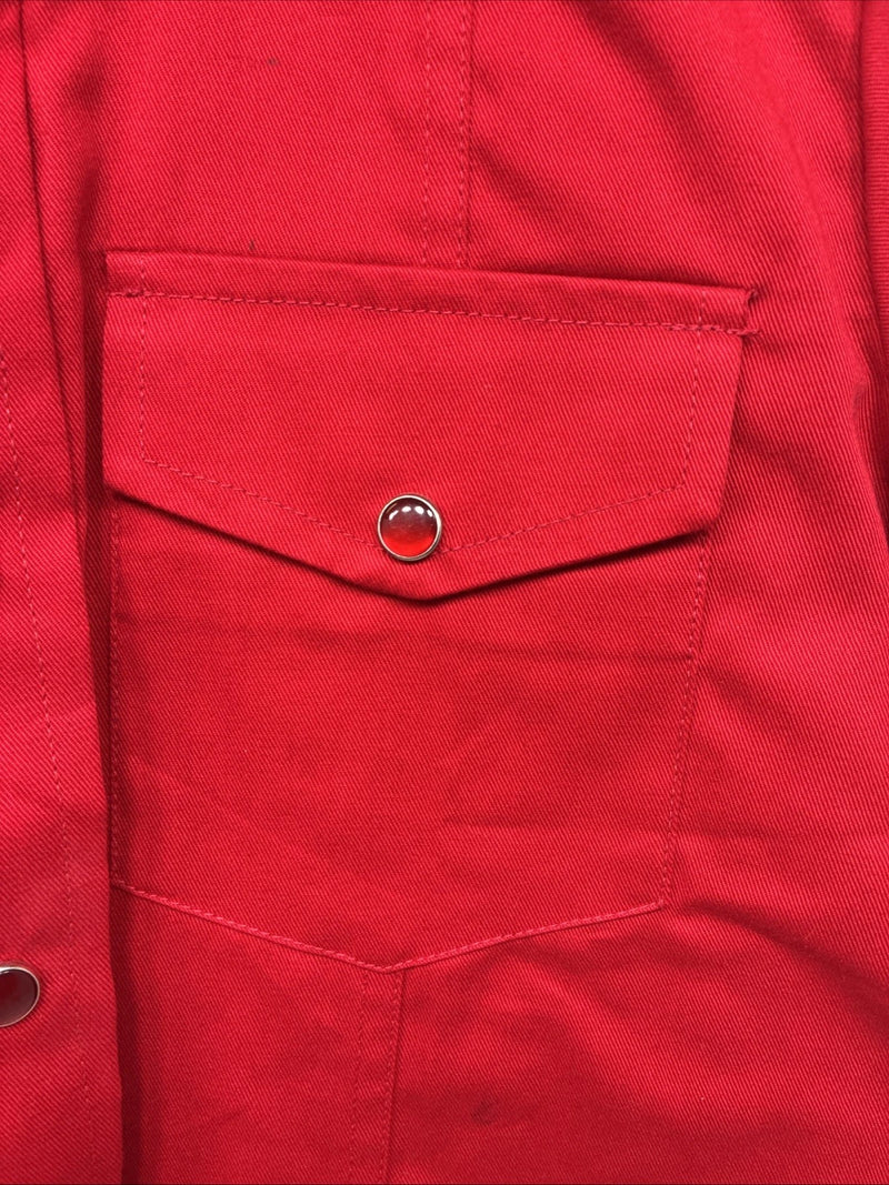 New Boys Western Express Red Long Sleeve Pearl Snap Medium DD-121