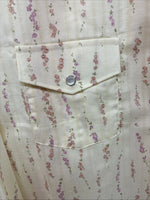 New Women’s White Horse Yellow Floral Long Sleeve Pearl Snap Size XL YY-46 