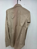 New Women’s Champion Western Tan Design Long Sleeve Pearl Snap Size 33 KK-121