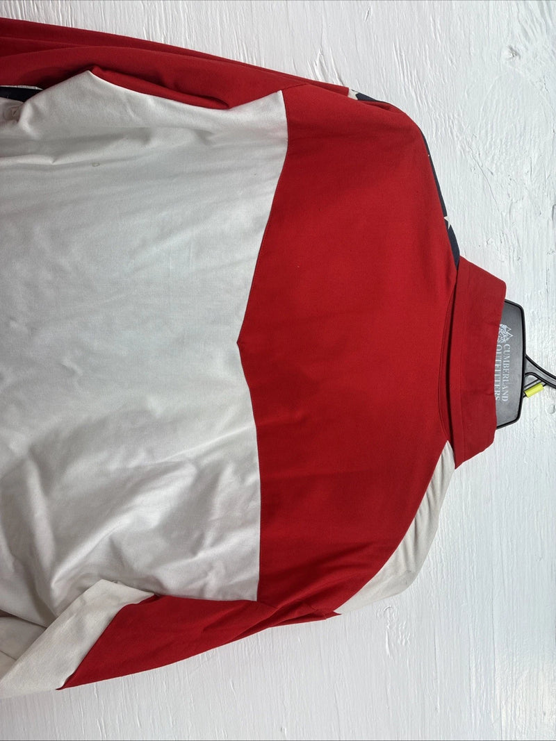 New Men’s Cowboy Threads Red White Blue Long Sleeve Button Up Large Q-57
