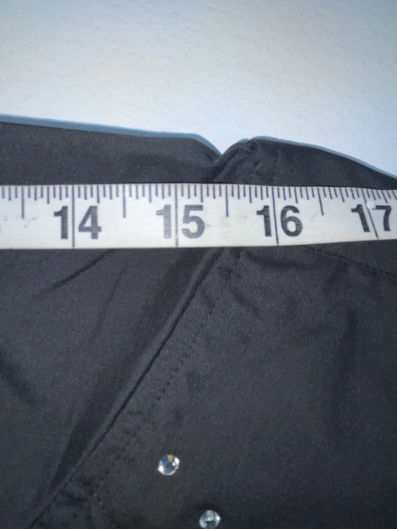 New Women’s Black White House Long Sleeve Button Up Shirt M #94770 3B-92