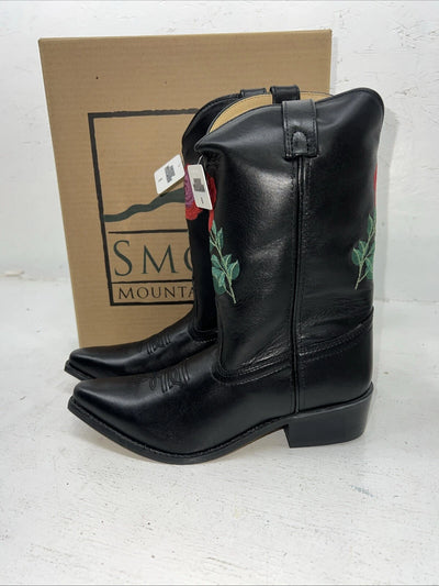 New Women’s Black Smoky Mountain Cowboy Boots. 3688 Y 6 D. 20-110