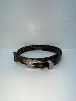 New Black Genuine Leather Chambers Braided 30” Belt #W7517 Z-44