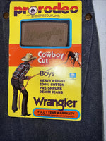 New Boys Grey Wrangler Pro Rodeo Cowboy Cut Jeans. 11/25 1/2 B-21