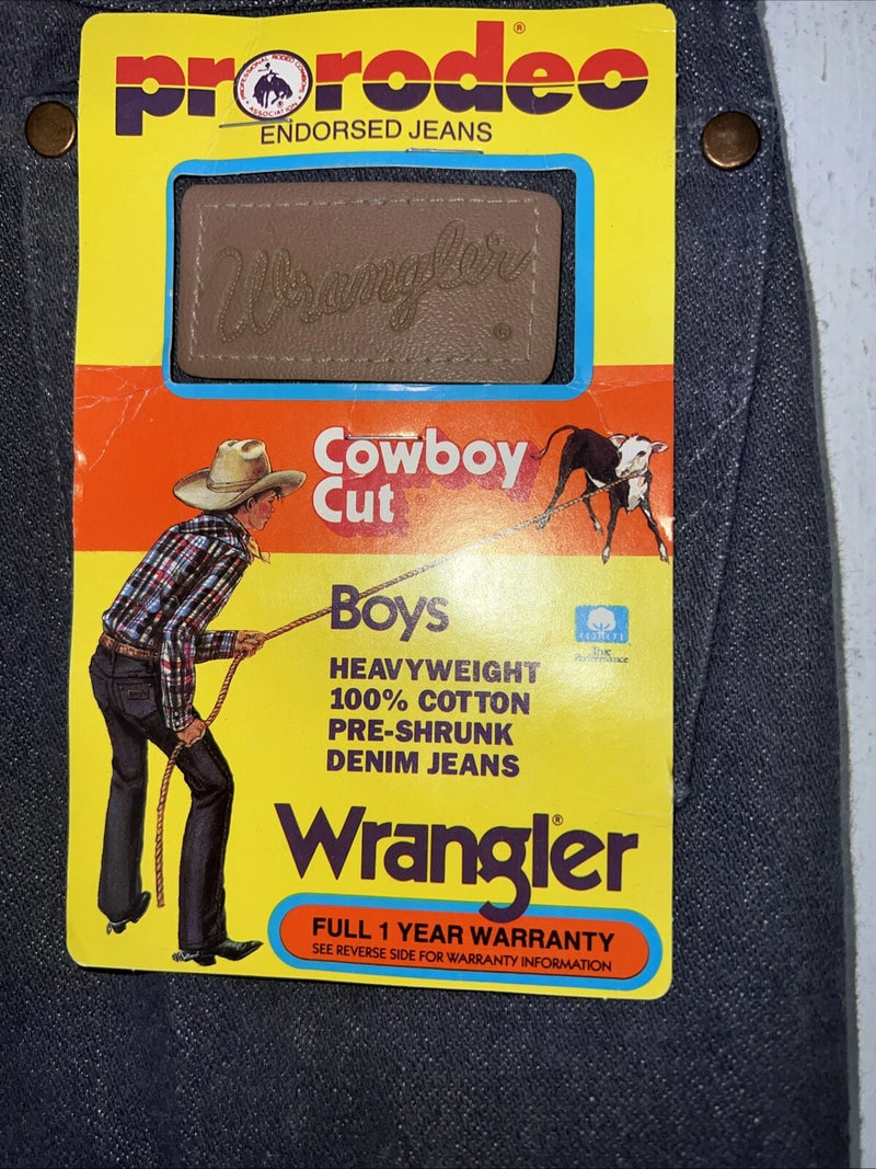 New Boys Grey Wrangler Pro Rodeo Cowboy Cut Jeans. 11/25 1/2 B-21