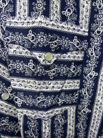 New Men’s Blue HbarC Ranchwear Long Sleeve Pearl Snap Shirt. M S-38