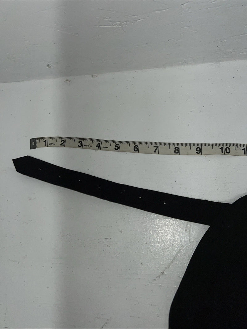 New Black Tough 1 Show Chaps With Fringe Adjustable Waist 43” Small N-42