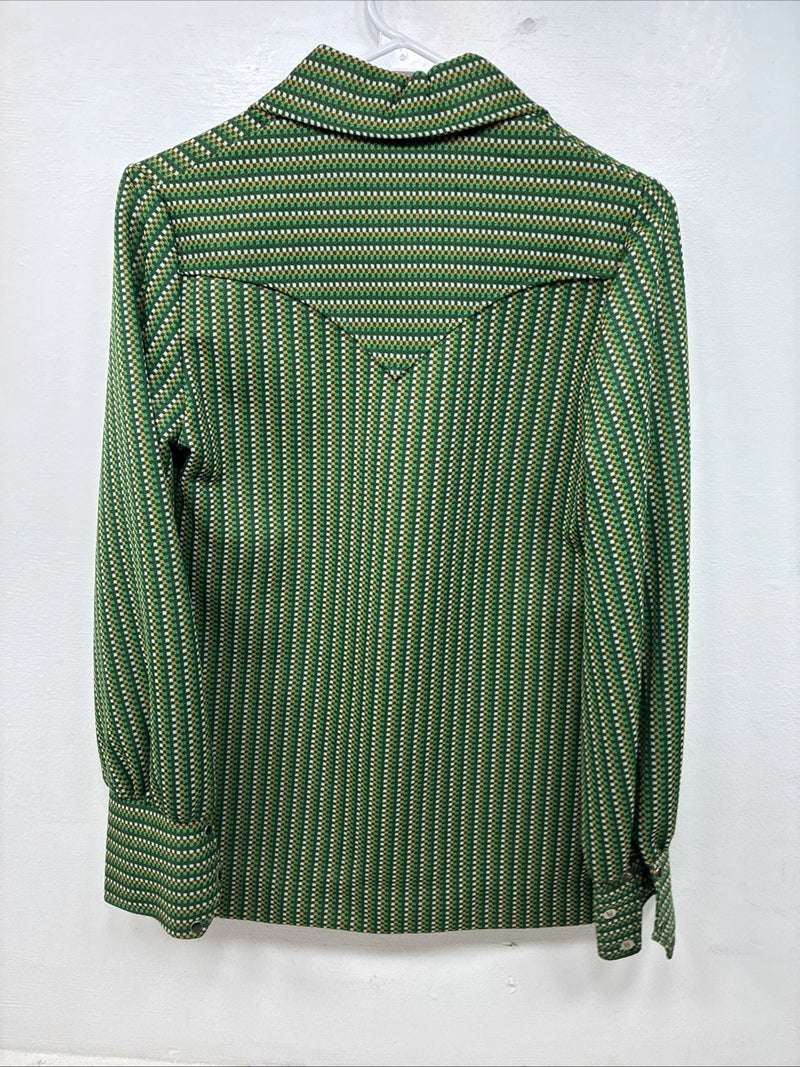 New Women’s Panhandle Slim Green Design Long Sleeve Half Zip Size 12 TT-61