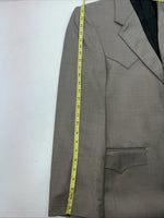 New Men’s Circle S Tan Suit Jacket 46R #25832 X-608