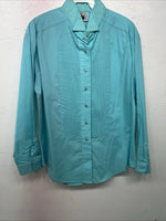 New Women’s Western Collection Turquoise Long Sleeve Button Up Shirt 14 3B-80